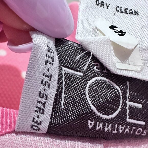 Ann Taylor LOFT, Polka Dot, Pleated, A-line, Coral-Pink Skirt, Women's Size 14 - Picture 6 of 6